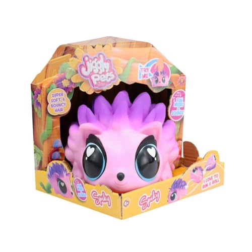 Jiggly Pets My Spike Pet Rosa, Spiky The Hedgehog, interaktiver Igel, weiches Gummi-Maskottchen zum Singen, Gehen, Rollen, Laufen, mit Musik, Spielzeug für Jungen und Mädchen ab 4 Jahren, Famosa von Jiggly Pets