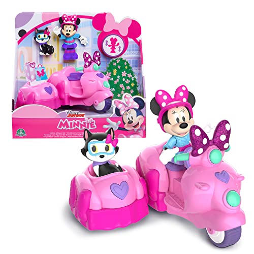 Mickey&Minnie, Fahrzeug mit 1 Figur 7,5 cm und 1 Zubehör, Modell Scooter mit Side-Car, Spielzeug für Kinder ab 3 Jahren, MCN182 von Giochi Preziosi