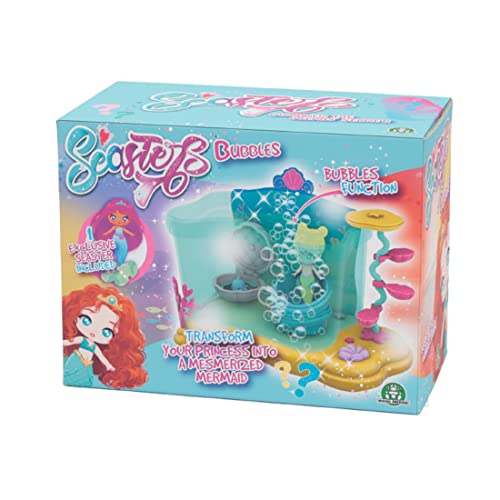 SEASTERS, Bubble Aquarium mit Meerjungfrau-Puppe, Überraschung, Prinzessin, verwandelt Sich in eine Meerjungfrau, mit geheimen Accessoires, Spielzeug für Kinder ab 3 Jahren, Eat01 von Giochi Preziosi