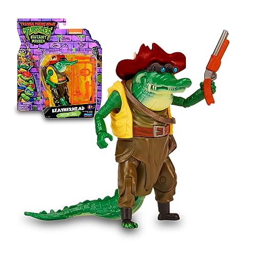 Giochi Preziosi - Ninja Turtles 2023 CAOS Mutante - Leatherhead in Version Action-Figuren - Größe 12 cm - Detailliert und mit Kampfwaffe - Für Kinder ab 4 Jahren von Giochi Preziosi