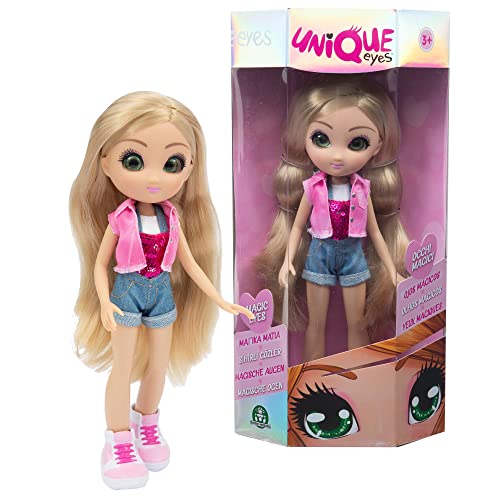 Giochi Preziosi Unique Eyes 25 cm Gelenkpuppe mit magischen und tiefen großen Augen nach deinem Look Amy Modepuppe für Mädchen ab 3 Jahren, Mehrfarbig von Giochi Preziosi