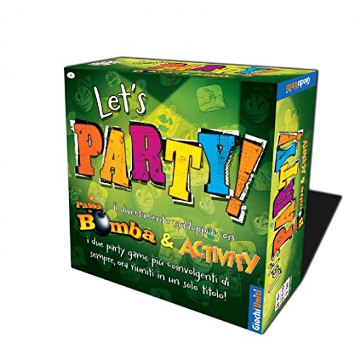 Giochi Uniti - Pass La Bomba und Aktivität: Let's Party, Partyspiel, 10+Jahre, 4-15 Spieler, Italienische Ausgabe, GU659 von Giochi Uniti