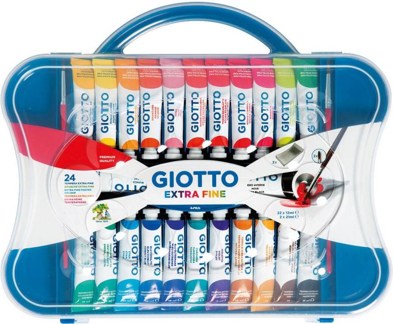 Giotto Extra fine poster paint tubes Farben 12 ml 24er-Pack, Mehrfarbig von Giotto