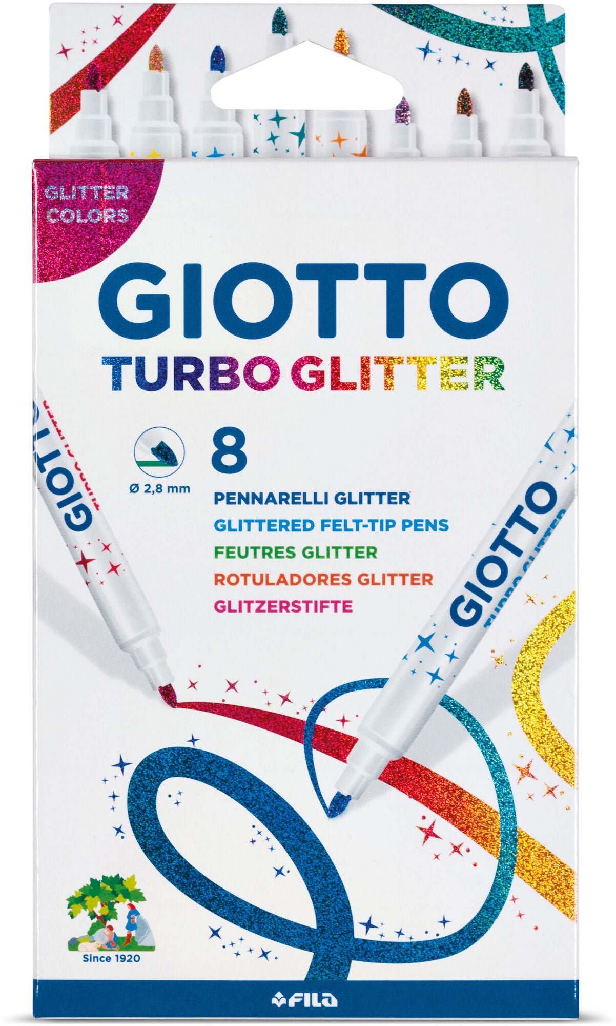 Giotto Turbo Glitter Filzstift 8er-Pack von Giotto