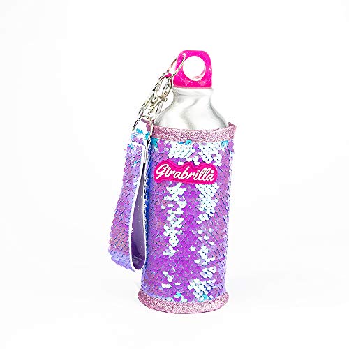 Girabrilla - Nice Group Eco Bottle 24h 500ml - Umweltfreundliche Flasche aus Aluminium mit einem glitzernden abnehmbaren Bezug aus Pailletten - 02534E, Farbe Glossy Lila/Hellblau, 02534E von Girabrilla