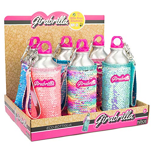 Girabrilla - Nice Group Eco Umweltfreundliche Flasche 24 h aus Aluminium mit einem glitzernden abnehmbaren Pailletten-02534, D4487830CD, 1 Stück von Girabrilla