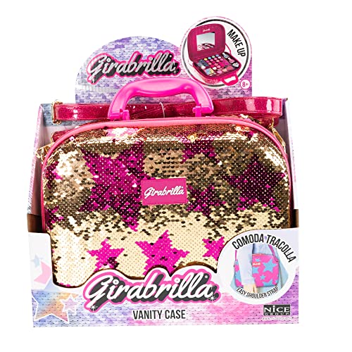 Nice Group Girabrilla Make Up Case Kosmetikkoffer Girabrilla - Gold mit Sternen in Fuchsia von Girabrilla