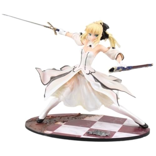 GirlBBJACK Mädchen in Weiß mit langem Schwert Actionfigur/ECCHI-Figur/Animefigur/bemaltes Charaktermodell/Spielzeugmodell/PVC/Anime-Sammlerstück 21 cm von GirlBBJACK
