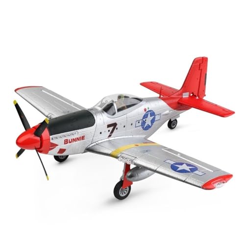 GirlBBJACK RC Hochpräzisionssystem Weltkrieg P51 Vierkanal-Flugzeug P51 Kämpfer 6-Achsen-Kreisel Festflügel-Gleiter Modell Professioneller Enthusiasten Erwachsenen-Geschenk von GirlBBJACK