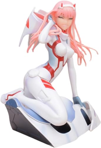 GirlBBJACK Zero Two Racing Suit Statue 1/12 Actionfigur/ECCHI-Figur/Anime-Figur/bemaltes Charaktermodell/Spielzeugmodell/PVC/Anime-Sammlerstück 16 cm/6,3 Zoll(White) von GirlBBJACK