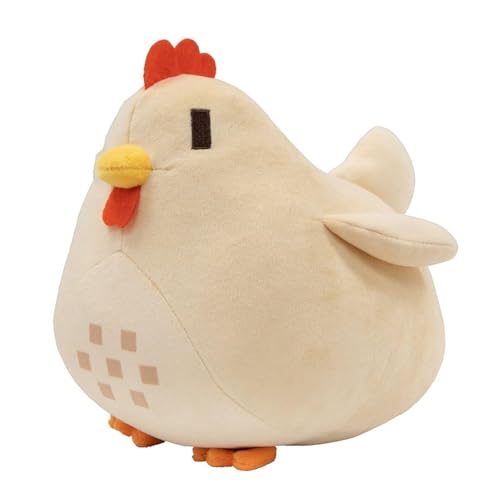 Girlove Tierhuhn Plüsch Bauernhof Henne Plüschtier Kissen Als Geschenk for Spielefans(Size:White) von Girlove