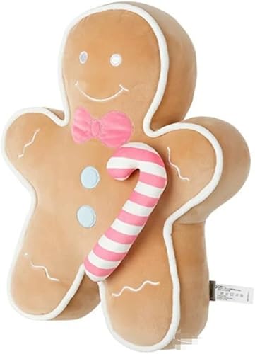 Girlove Weihnachtskissen Lebkuchenmann Elch Alter Mann Plüschpuppe Puppe Geschenk - Lebkuchenmann 42cm von Girlove