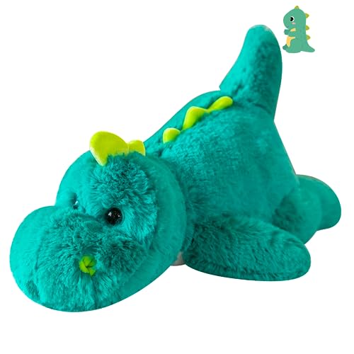 Gisqis Dinosaurier Kuscheltier Grün Dino Baby Stuffed Animals Kawaii Plush Toy Süße Kuscheltier Hippo Plüschtiere Mädchen Geschenk Birthday Gift 45cm von Gisqis