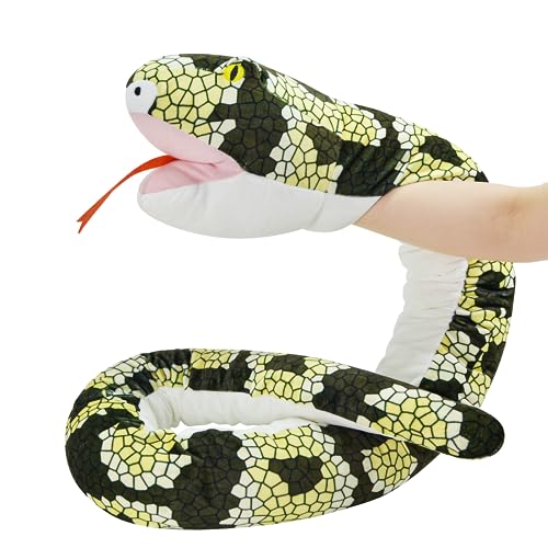 Gisqis Plüschtier Schlange 65" Schlange Kuscheltier Handpuppen Schlange Stofftier Spielzeug Kuscheltier Kawaii Stoffschlange Long Stuffed Snake Hand Puppets Geburtstag Weihnachten von Gisqis