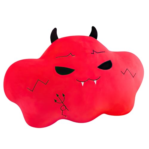 Gisqis Wolkenkissen Rot Kuschelkissen Kinder Süße Wolken Kawaii Kissen Cute Cloud Pillow Wolkenkissen Geschenk für Mädchen Jungen Deko Aesthetic 44cm von Gisqis