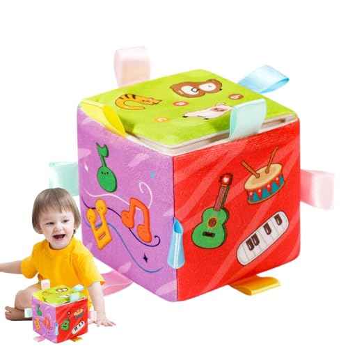 Activity Cube, Toys, Light-Up Music Toy Soothing, Toddler Interactive & Educational Play, Cartoon Cube for Fine Motor Development, Learning Cradle, 3.94x3.94x3.94 Inch von Gitekain