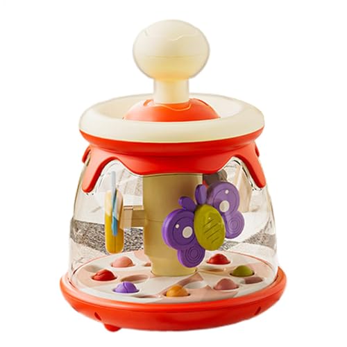 Babies Suction Spinner Toys, Rotating Press Spin Toy, Educational Dome Tumble Carousel, Engaging Early Learning Toy for Boys and Girls, 7.99x5.91x5.91 Inches von Gitekain