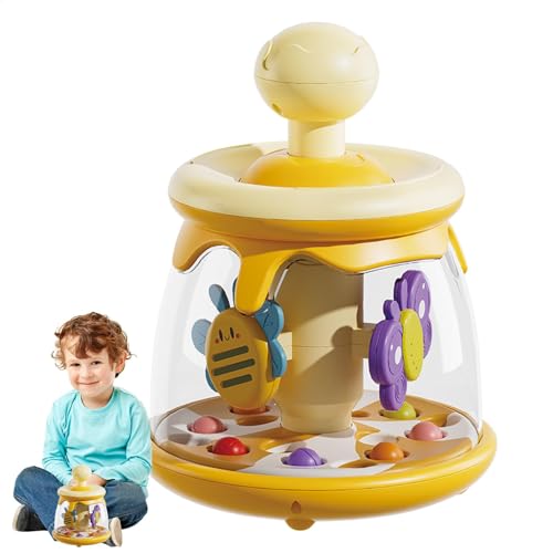 Babies Suction Spinner Toys, Rotating Press Spin Toy, Educational Dome Tumble Carousel, Engaging Early Learning Toy for Boys and Girls, 7.99x5.91x5.91 Inches von Gitekain