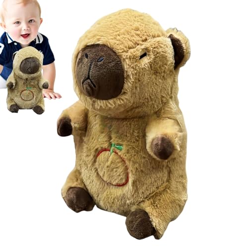 Capybara Plush Toy | Sleep Companion Toy | Rhythmic Breathing Motion, Soothing Light Sleep Buddy, Music Sleeping Companion Breathing Sleep Soother Toy Kids' Bedtime Cuddly Sleep for Interactive Sleep von Gitekain