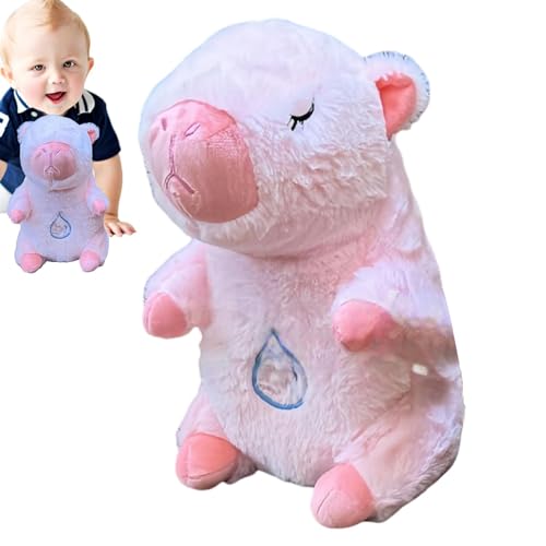 Capybara Plush Toy | Sleep Companion Toy | Rhythmic Breathing Motion, Soothing Light Sleep Buddy, Music Sleeping Companion Breathing Sleep Soother Toy Kids' Bedtime Cuddly Sleep for Interactive Sleep von Gitekain