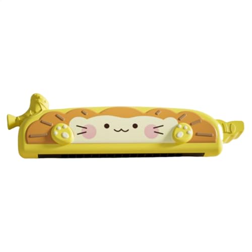 Cartoon Harmonica, Animal Design Washable Harmonica for Travel, Educational Toddler Whistle Instrument for Ages 3+, Children, Beginner, Boys, ABS, 19x5.5x2.5cm von Gitekain