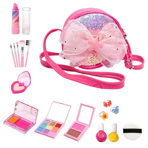 Girls Makeup Set for Kids, Toddler Makeup Kit, Pretend Makeup Toys, Real Cosmetic , Makeup Set for 3-12 Year Old Girl, Kids Nail Accessory Set, Washable Makeup Kit for von Gitekain