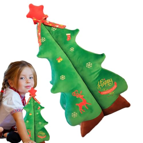 Gitekain Cartoon-Weihnachtsbaum-Puppe, Weihnachtsbaum-Plüschtier - Cartoon gefüllte Plüsch-Weihnachtsbaumpuppe,Star Tops Design-Plüschdekoration für Balkon, Kinderwagen, Bett, Sofa und Auto von Gitekain