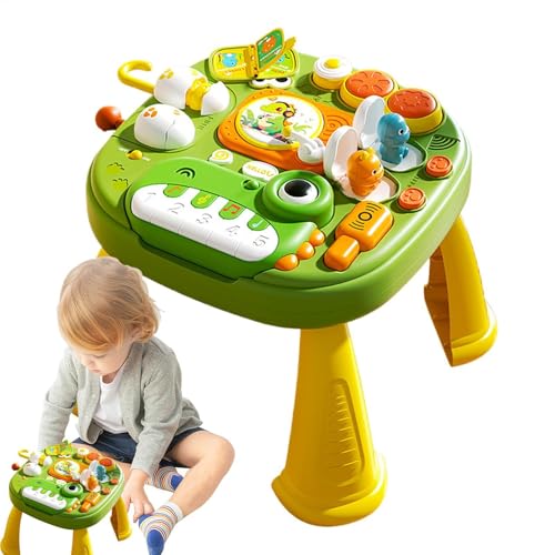 Gitekain Dinosaur Learning Activity Table, Interactive Learning Table, Sensory Development Table, Music and Lights Activity Table, Educational Dinosaur Table Toy, Learning Musical Table for Kids von Gitekain