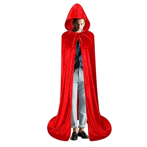 Gitekain Vampirkostüm für Erwachsene, voller Samtumhang, Halloween-Cosplay-Kostüme, Ritter-Kostüm, cooles Kostüm, Unisex für Damen und Herren von Gitekain