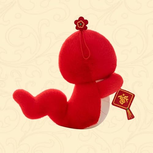 Gitekain Year of The Snake Doll, Snake Plush Toys, Red Snake Plushie, Spring Festival Plush Doll, Year of The Snake Toy, Snake Stuffed Toy, Chinese Plush, Snake Plushie Home Decor, von Gitekain