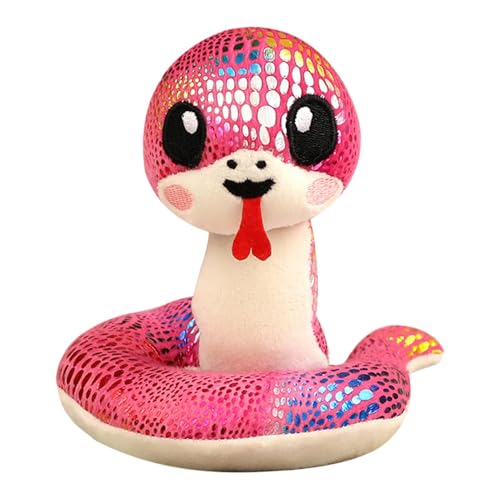 Gitekain Year of The Snake Plush, Snake Plush Ornament, 2025 New Year Mascot, Snake Plushie, Sequins Snake Plush Toy, Cute Snake Plush Doll, Soft Snake Plush Mascot, Chinese New Year Plush Toy von Gitekain