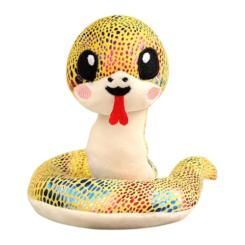 Gitekain Year of The Snake Plush, Snake Plush Ornament, 2025 New Year Mascot, Snake Plushie, Sequins Snake Plush Toy, Cute Snake Plush Doll, Soft Snake Plush Mascot, Chinese New Year Plush Toy von Gitekain