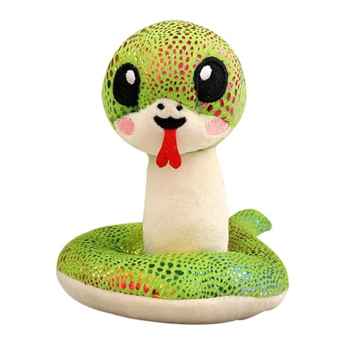 Gitekain Year of The Snake Plush, Snake Plush Ornament, 2025 New Year Mascot, Snake Plushie, Sequins Snake Plush Toy, Cute Snake Plush Doll, Soft Snake Plush Mascot, Chinese New Year Plush Toy von Gitekain