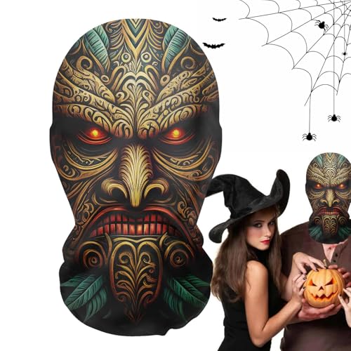 Halloween Gruselmaske | Geister-Halloween-Kostüme | Böse Geister-Kostüme, realistische Geistermaske, gruselige Maske, blutender Schädel, beweglicher Kiefer, Halloween-Cosplay-Maske für Festival, von Gitekain