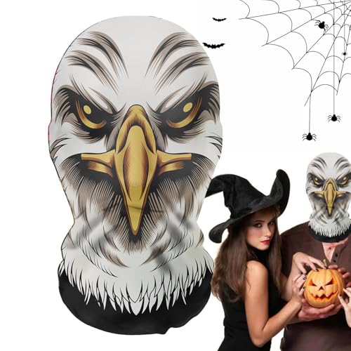 Halloween Gruselmaske | Geister-Halloween-Kostüme | Böse Geister-Kostüme, realistische Geistermaske, gruselige Maske, blutender Schädel, beweglicher Kiefer, Halloween-Cosplay-Maske für Festival, von Gitekain