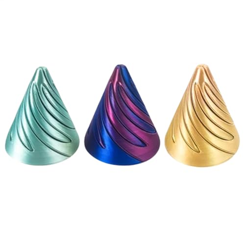 Impossible Cone Pyramid, 3X Optical Illusion Sculpture, 4.6x4cm, Spirals Passthrough Crossing Cone, Unique Desk Ornament, Ideal for Home Office Decoration & Collectors von Gitekain