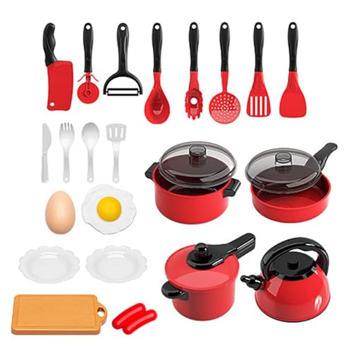 Kids Cooking Sets, 24 Piece Children Playset, Real Food Making Tools, Baking Supplies, Kitchen Toy Appliances, Fun Role Playing Activity, Interactive Chef Experience for Children von Gitekain