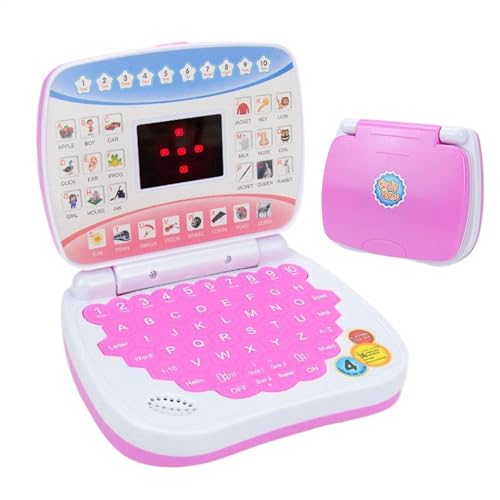 Kids Laptop Educational Laptop Toy with Music Early Learning Computer Pretend Activity Computer for 3+ Years Kindergarten Preschoolers Abs Material, (No Battery Included) von Gitekain