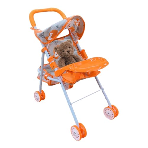 Kinderwagen für Puppen | Mädchen-Spielzeug-Kind-Puppen-Kinderwagen Spielzeug-Kinderwagen für Puppen - Spielzeug-Kinderwagen für Mädchen für den Innen- und Außenbereich, Puppenzubehör für Kinder und Mä von Gitekain