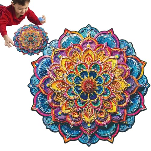 Lern-Puzzle-Spielzeug, Blumen-Design-Puzzle, Familien-Puzzle-Aktivität, Buntes Tier-Puzzle, Um Ein Unterhaltsames Und Lehrreiches 29 Cm/11,42 Zoll Großes A3-Format Für Einzel- Und Gruppenaktivitäten B von Gitekain