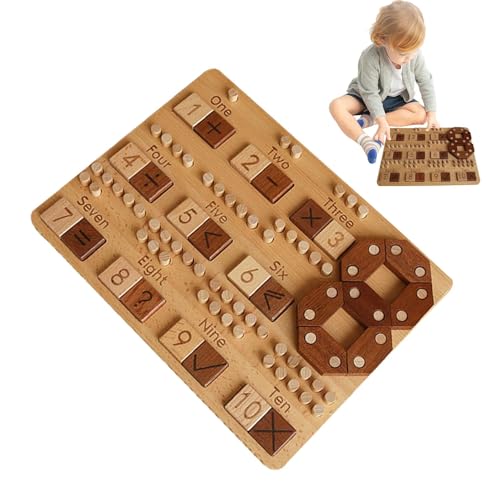 Math Board Games, Digital Learning Game, Preschool Counting Educational Toys, Addition, Subtraction, Multiplication and Division Game, for Kids 33x1.2x24.9cm von Gitekain