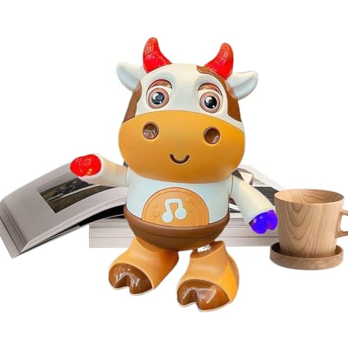 Musical Dancing Cow Toy, Cute Dancing Deer Toys for Kids, LED Dancing Toy for Baby, Fun Toddler Dancing Toy, Cow Dancing Toy with Lights, Musical Dance Toys, Deer Dancing Toy with Music for Kids 1-3 von Gitekain