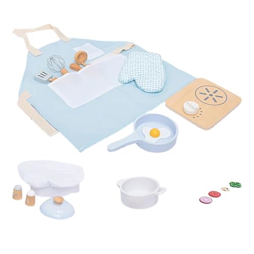 Play Cooking Set, Wooden Pretend Play Kitchen Accessories, Toddler Pretend Cooking Play Set, Play Kitchen Set for , Educational and Girls, Preschool Cooking Toys von Gitekain