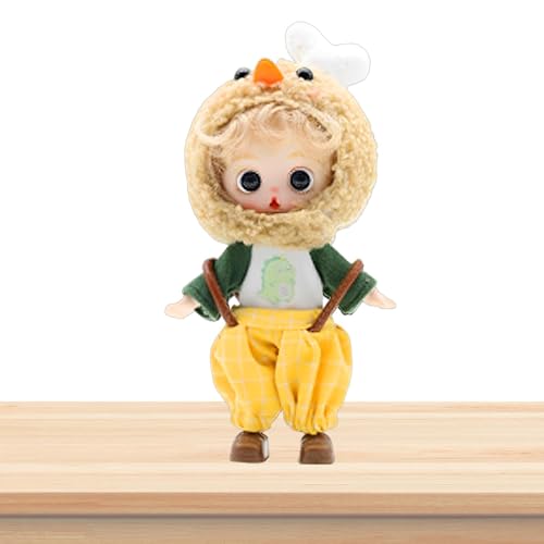 Puppe mit Kugelgelenk,Anime-Puppe mit Gelenk - Gelenkige, fantasievolle Rollenspielpuppe mit Kleidungsoutfit und Brathähnchen-Kopfbedeckung - 3D-Augen Anime-Figuren Sammlerstücke für Kinder, Weihnacht von Gitekain