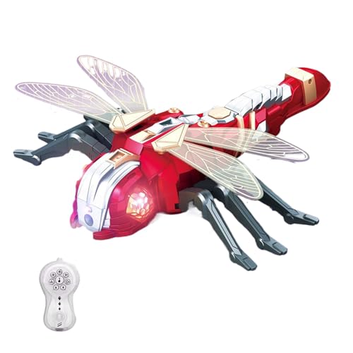 Remote Control Dragonfly, 2.4 GHz Remote Control Dragonfly Model, Robot Dragonfly with LED Lights, RC Realistic Musical Bot, RC Dragonfly with Spray, Remote Control Dragonfly for Kids von Gitekain