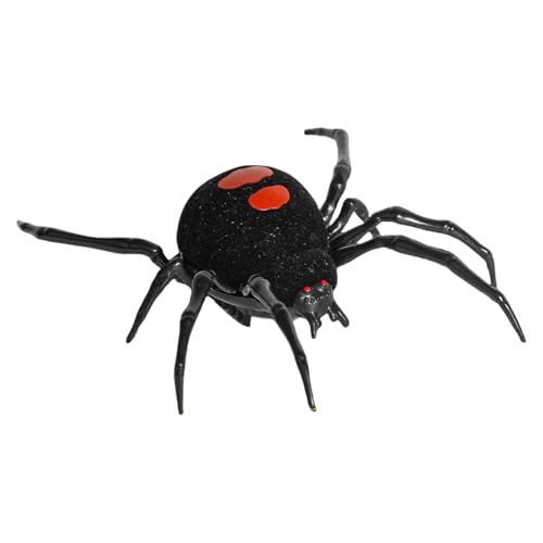 Simulation Black Spider, Prank Fake Spider Toy, Realistic Creepy Crawling Prop, 12x10cm, Interactive Indoor Bored Cat Companion, Gag Joke for Adults and Kids von Gitekain