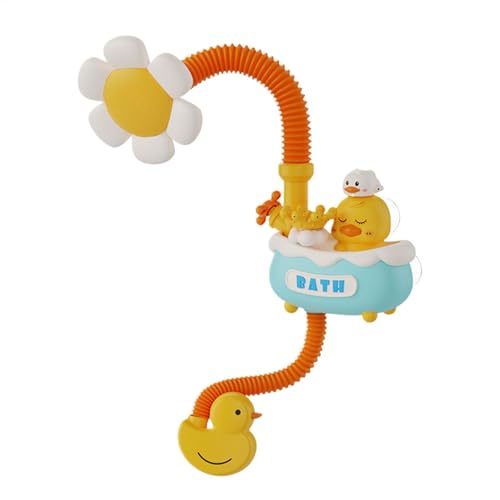 Sunflower Bath Toy Shower, Colorful Funny Children Sprayer, Adjustable Baby Shower Head, Playful Water Faucet Attachment, Interactive Bathing Accessory for Kids Aged 1-3 Years Old von Gitekain