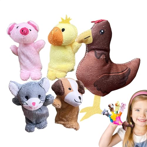 Toddler Finger Puppets, Plush Animals, Interactive Children’s Toy Set of 5, Soft Animal Puppets for Storytelling, Playtime, Teaching, Birthday Part Story Time Stuffer, 3.15 Inches von Gitekain