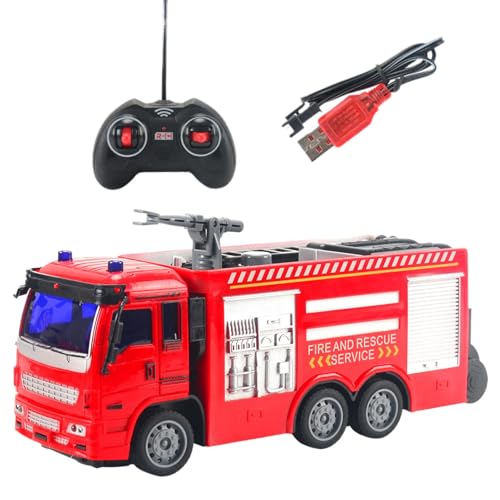 Toddler Fire Truck Toys, Children's Fire Truck Car Set, Construction Truck Toys, Fire Truck Toys with Lighting Effects, Interactive Fire Engine Toys, Educational Toddler Toys, Safe Fire Truck Toys von Gitekain