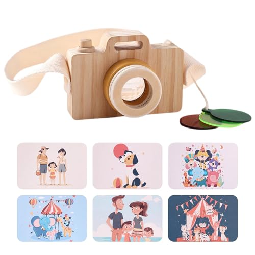 Wooden Pretend Camera Toy, Wooden Pretend Play Camera Toy, Portable Pretend Camera Toy, Wrist Strap Photographed Props, Kids Camera Toy, Pretend Toys, Creative Play Camera, Toddler Photo Props von Gitekain